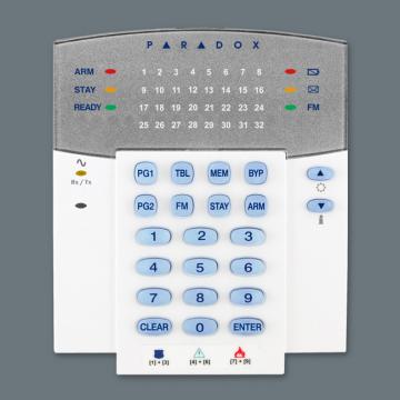Paradox K32W 32-Zone Wireless LED Keypad -Door Open